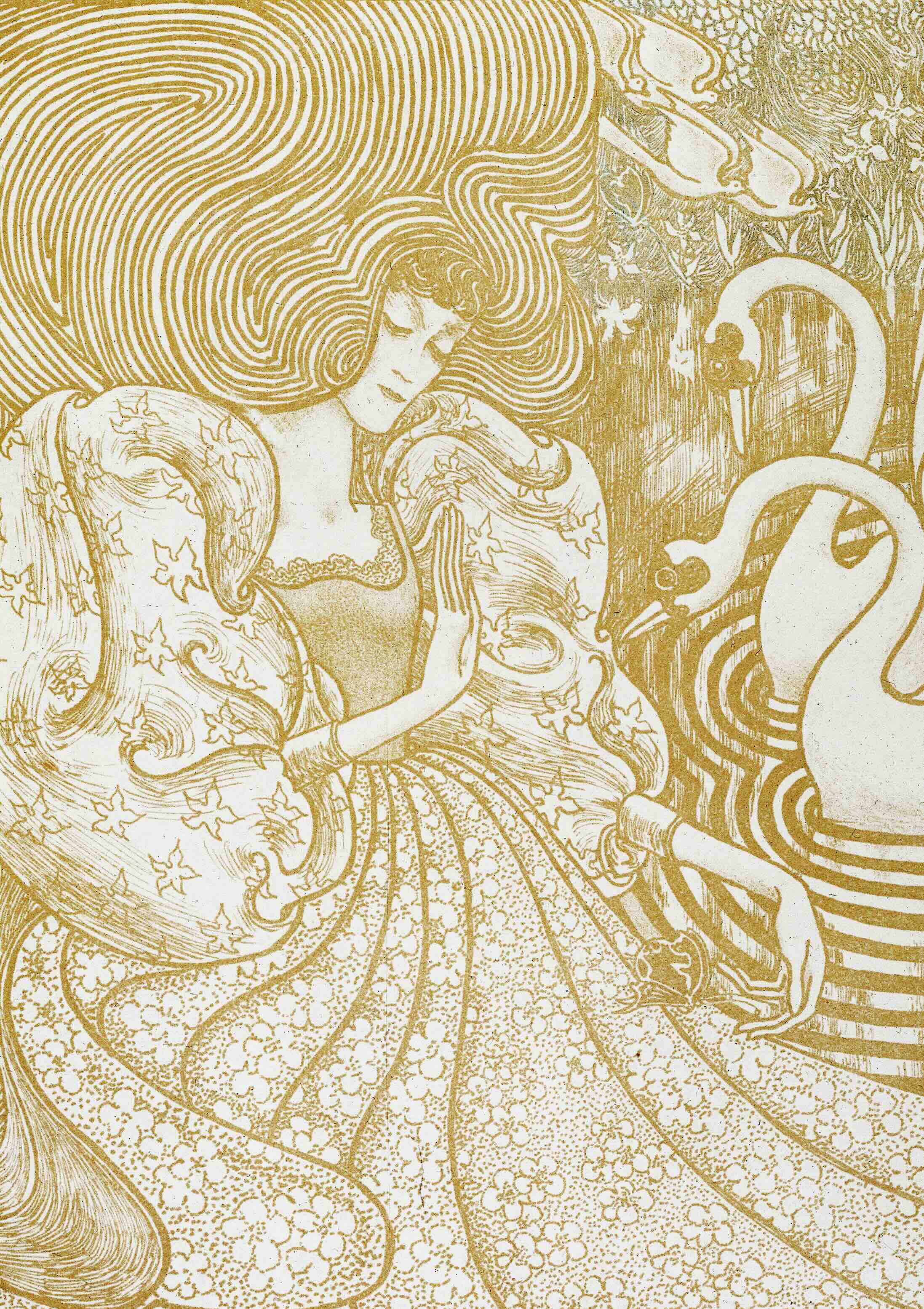 Guldkvinden og de to svaner