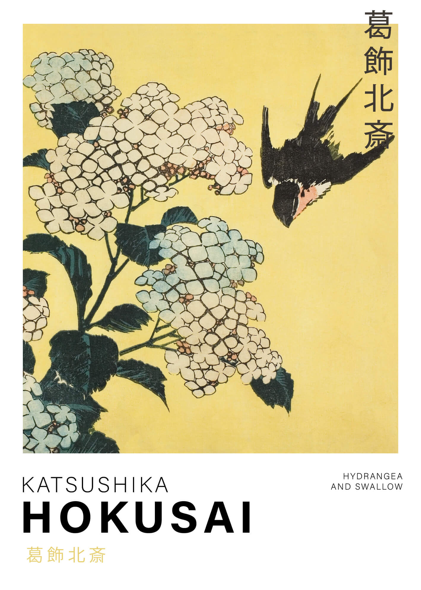 Hydrangea and swallow