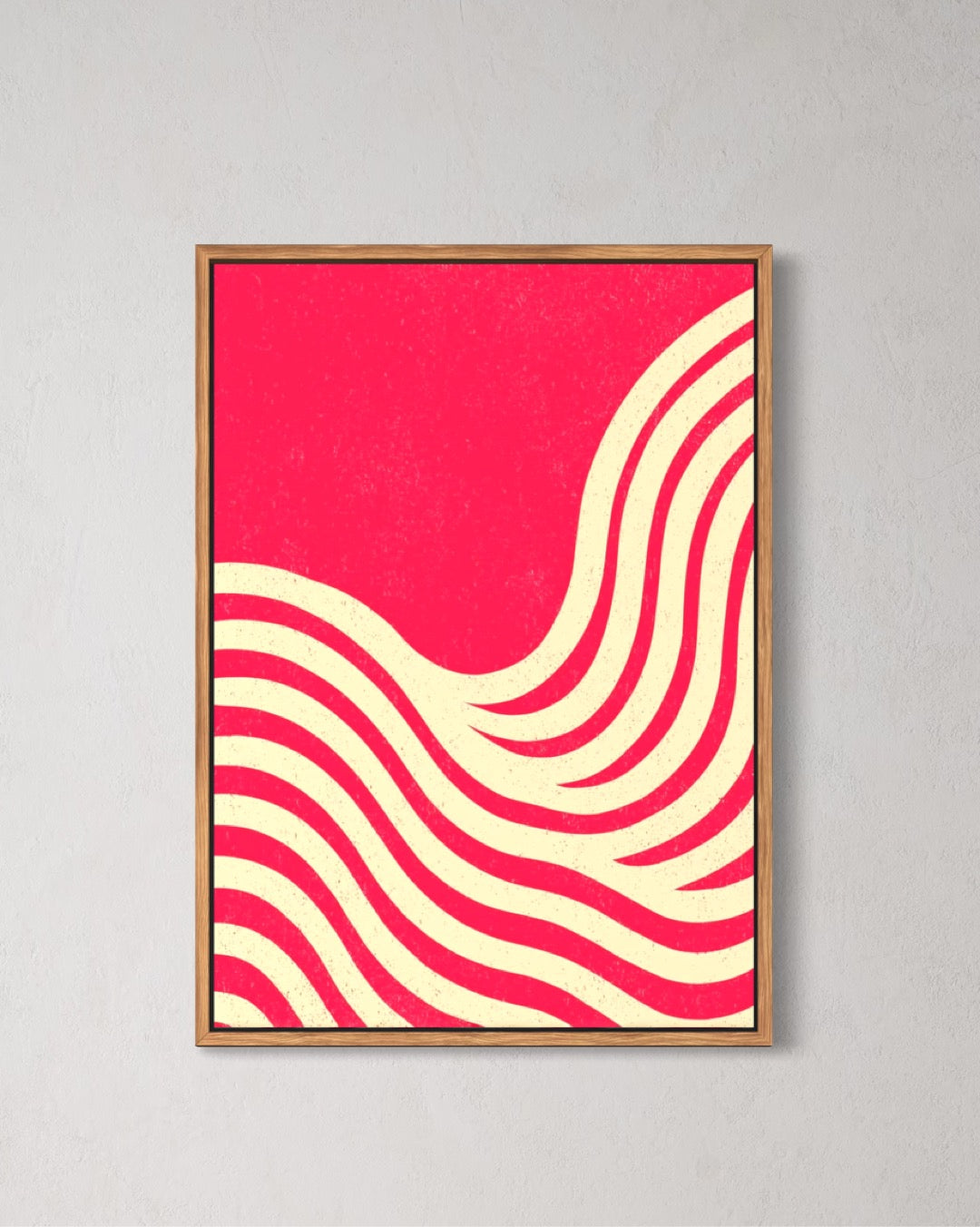 Bløde bølger - Grafisk plakat med bølgende linjer