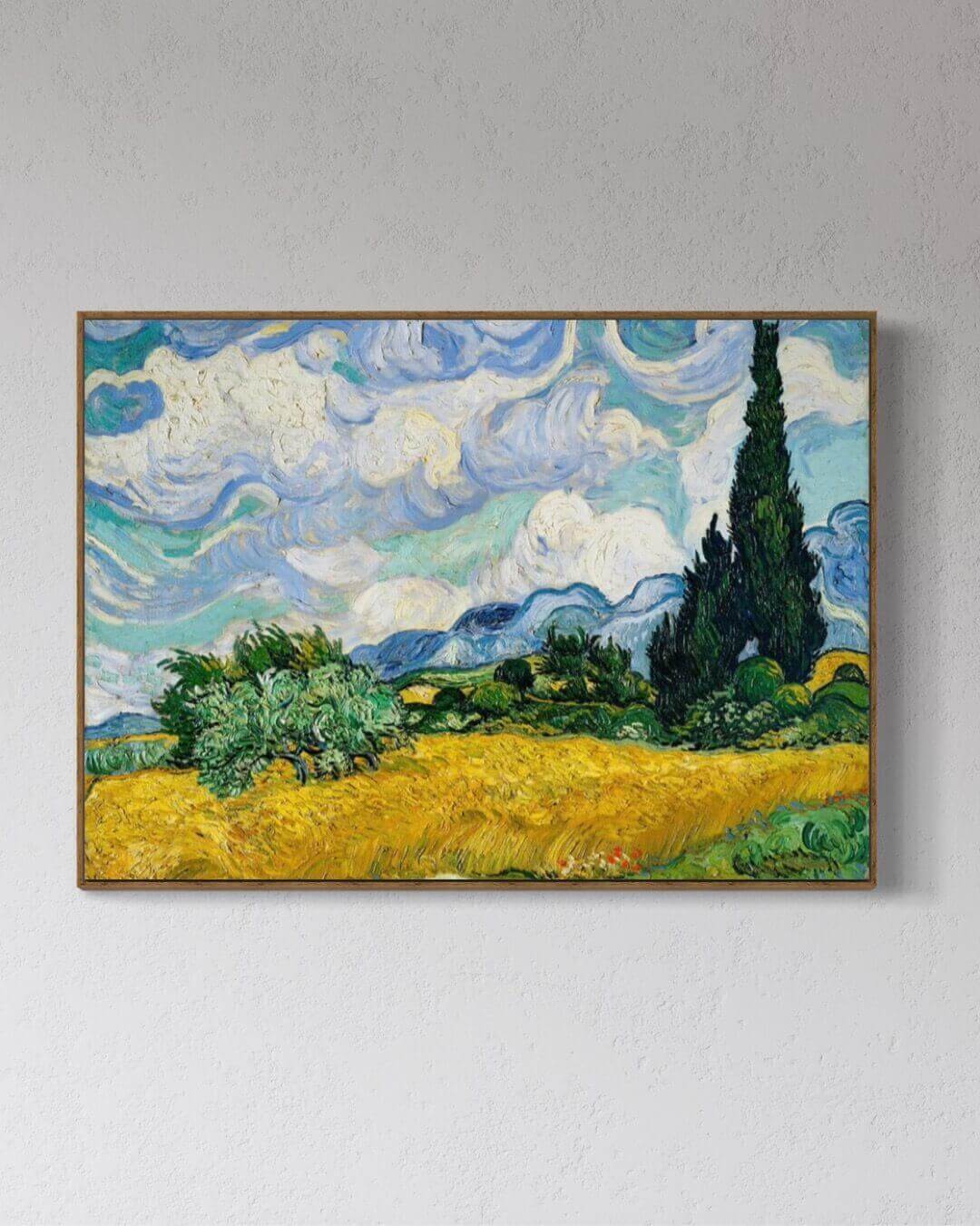 Wheat Field with Cypresses