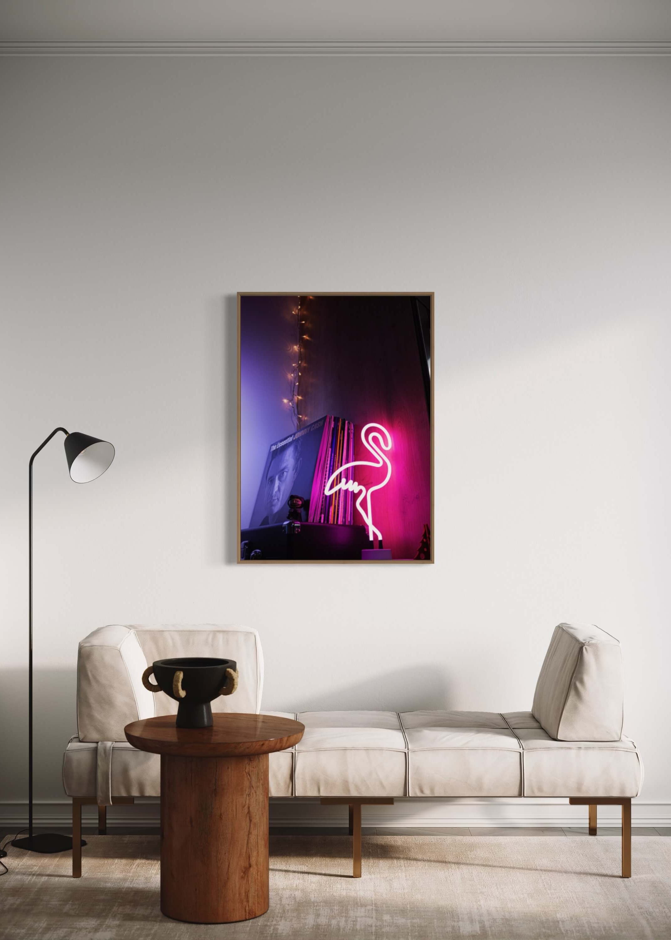 Flamingo i neon