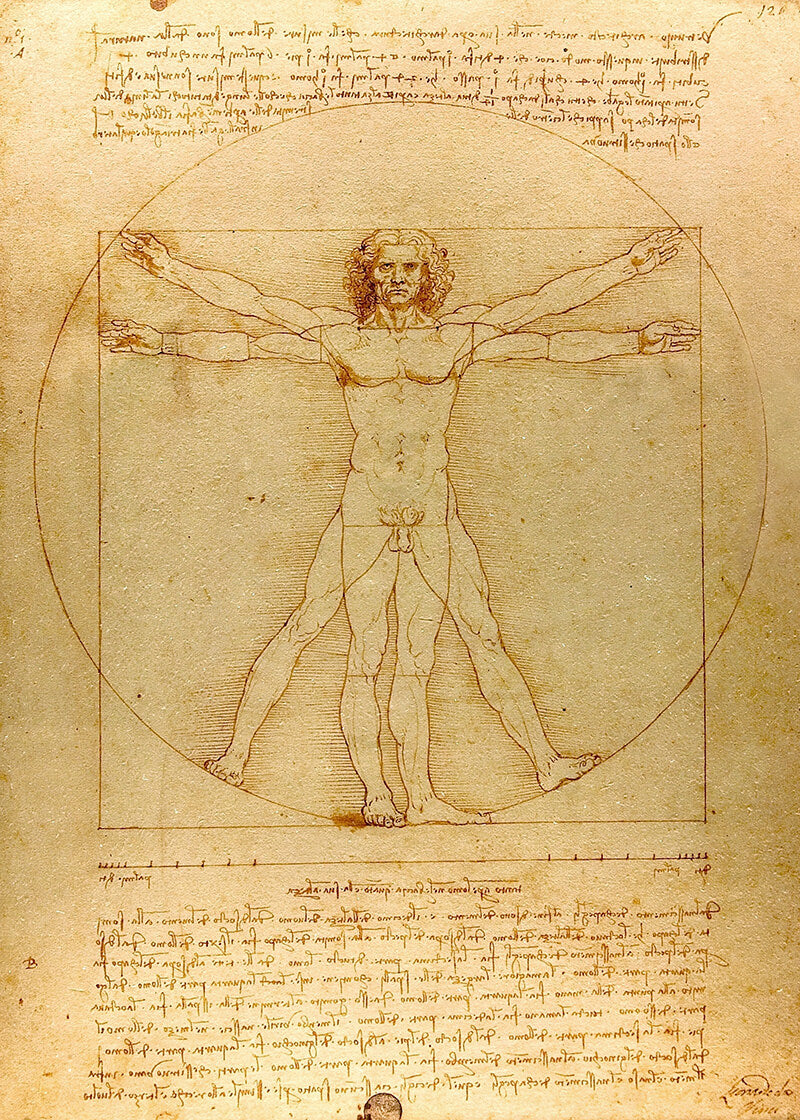 Leonardo da Vinci's Vitruvian Man (circa 1492)