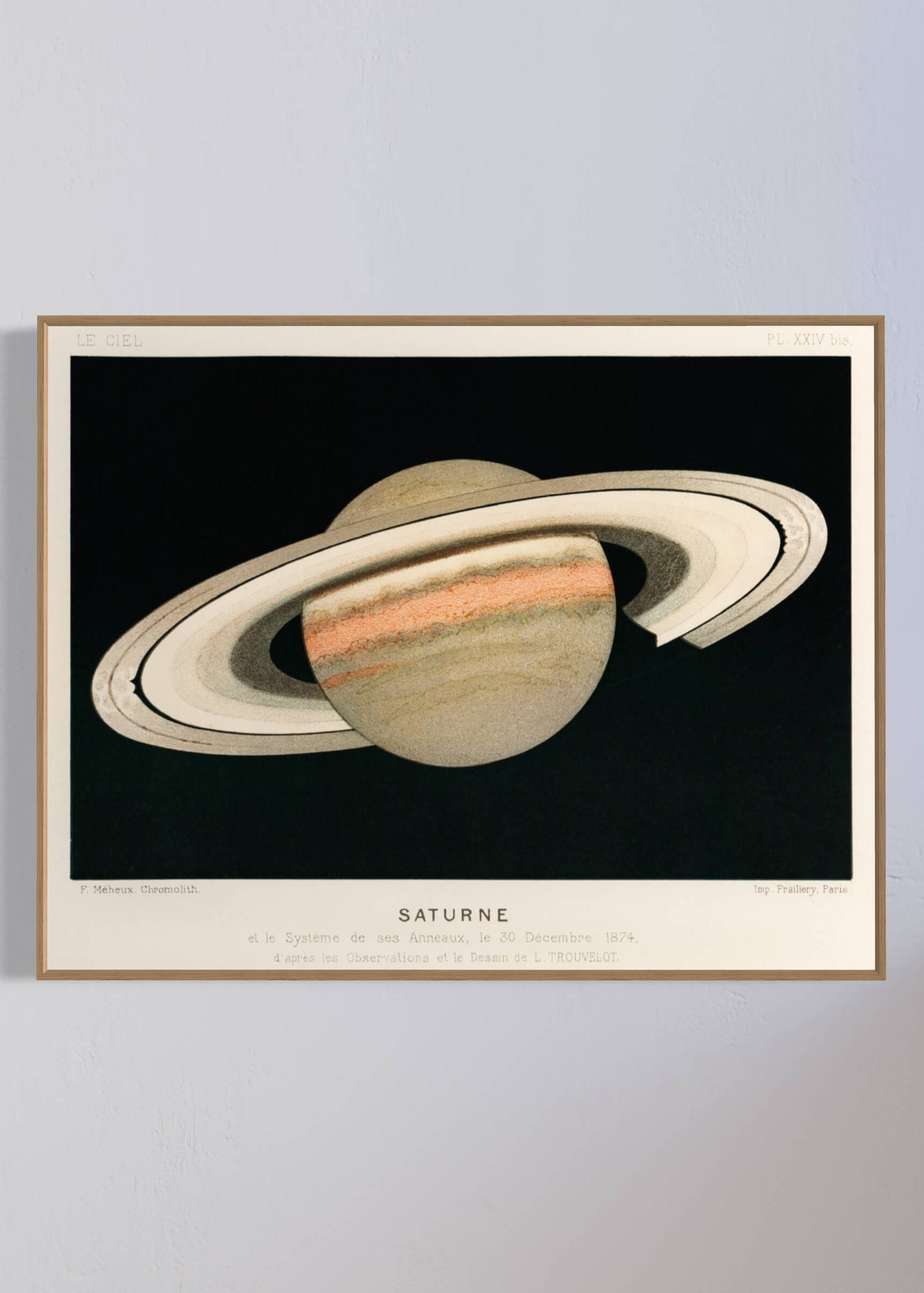 Litografi af Saturn