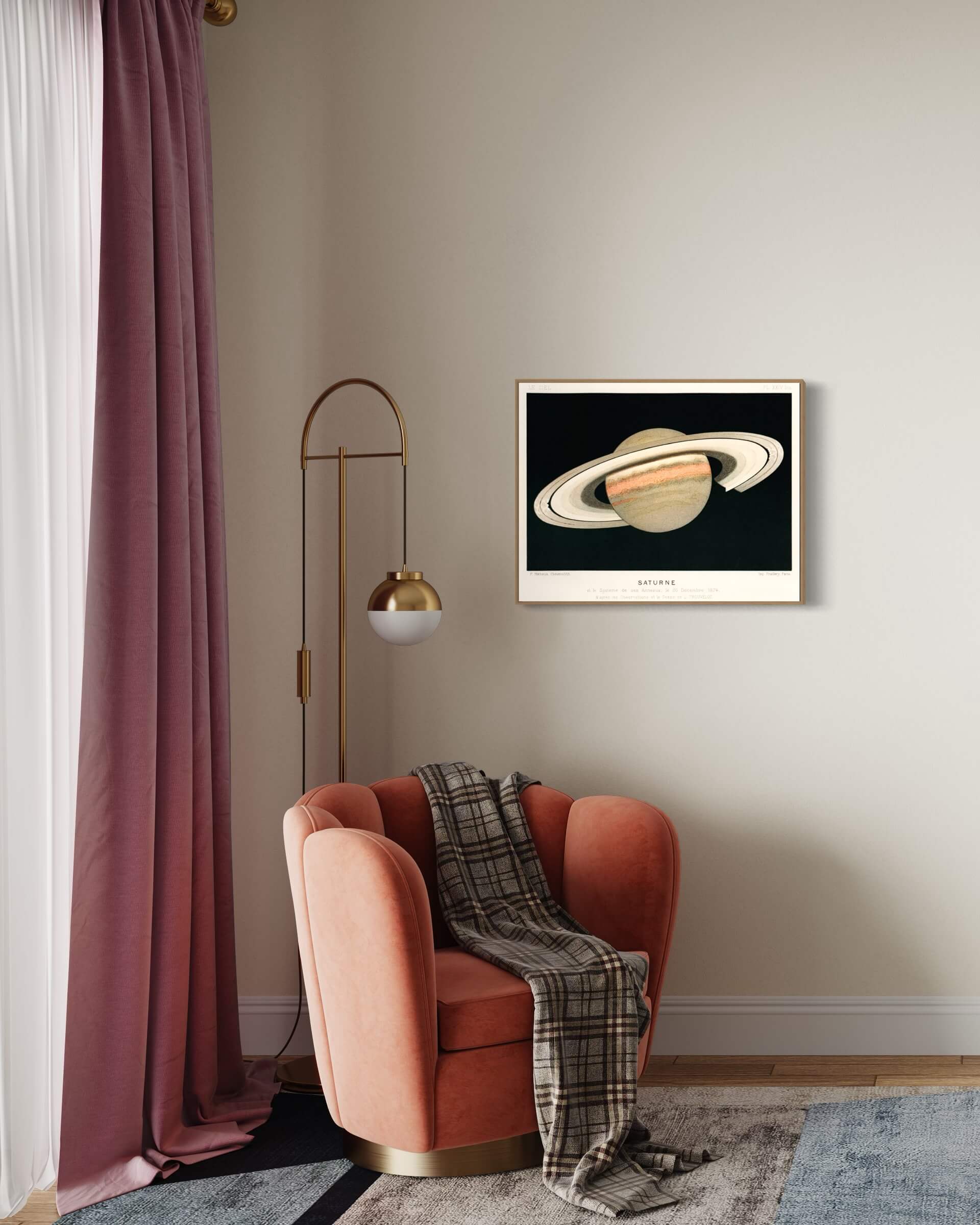 Litografi af Saturn