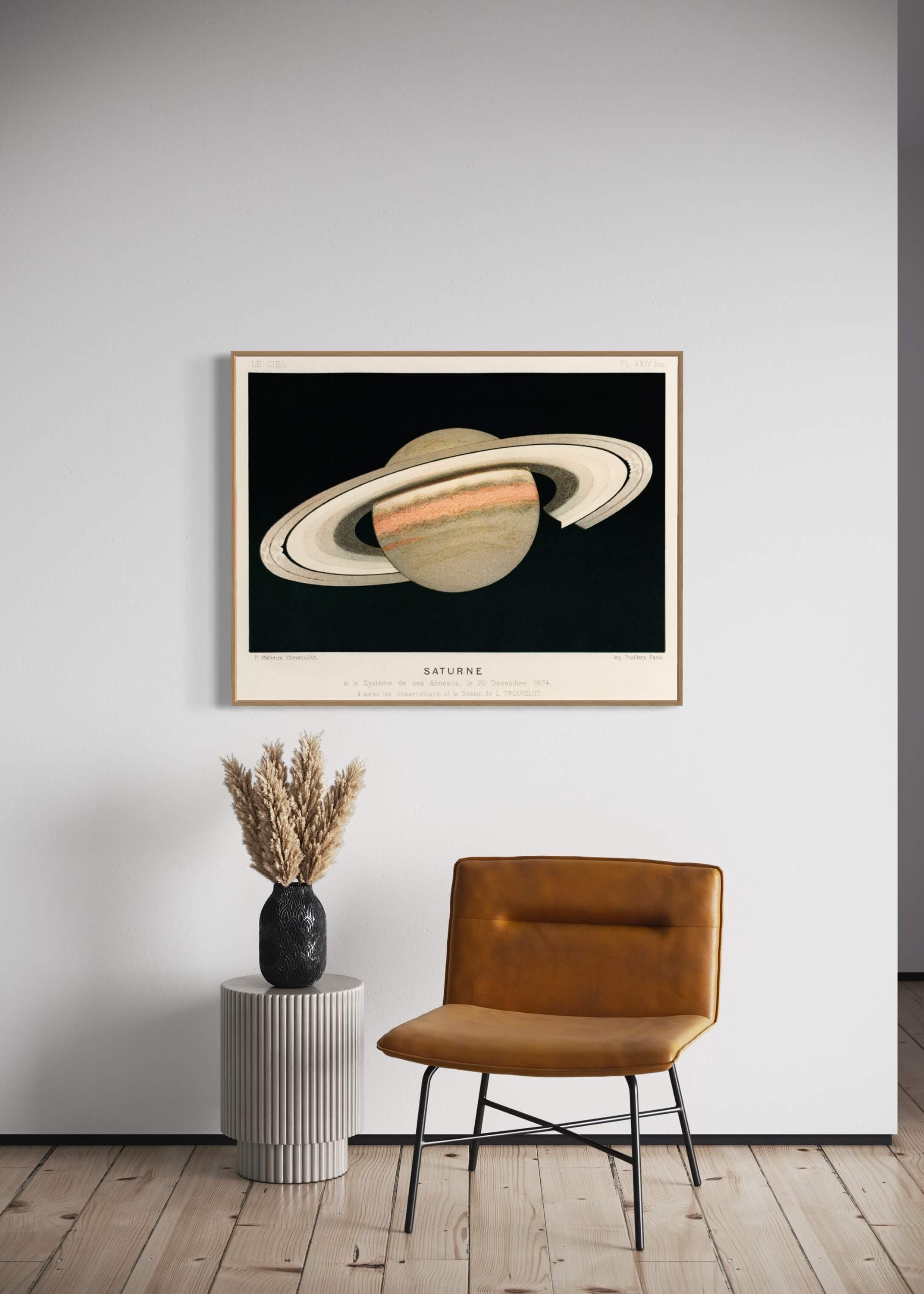 Litografi af Saturn