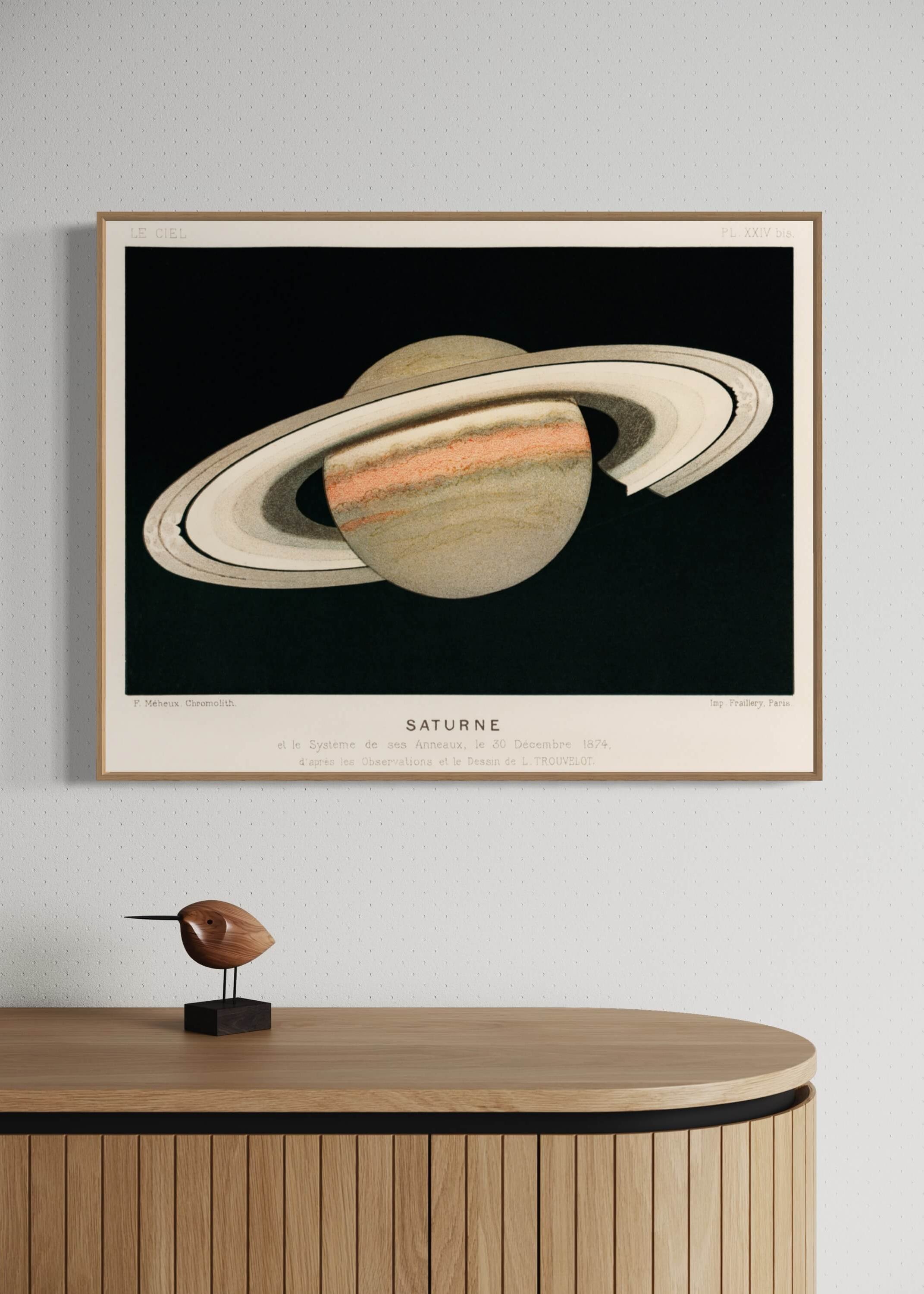 Litografi af Saturn