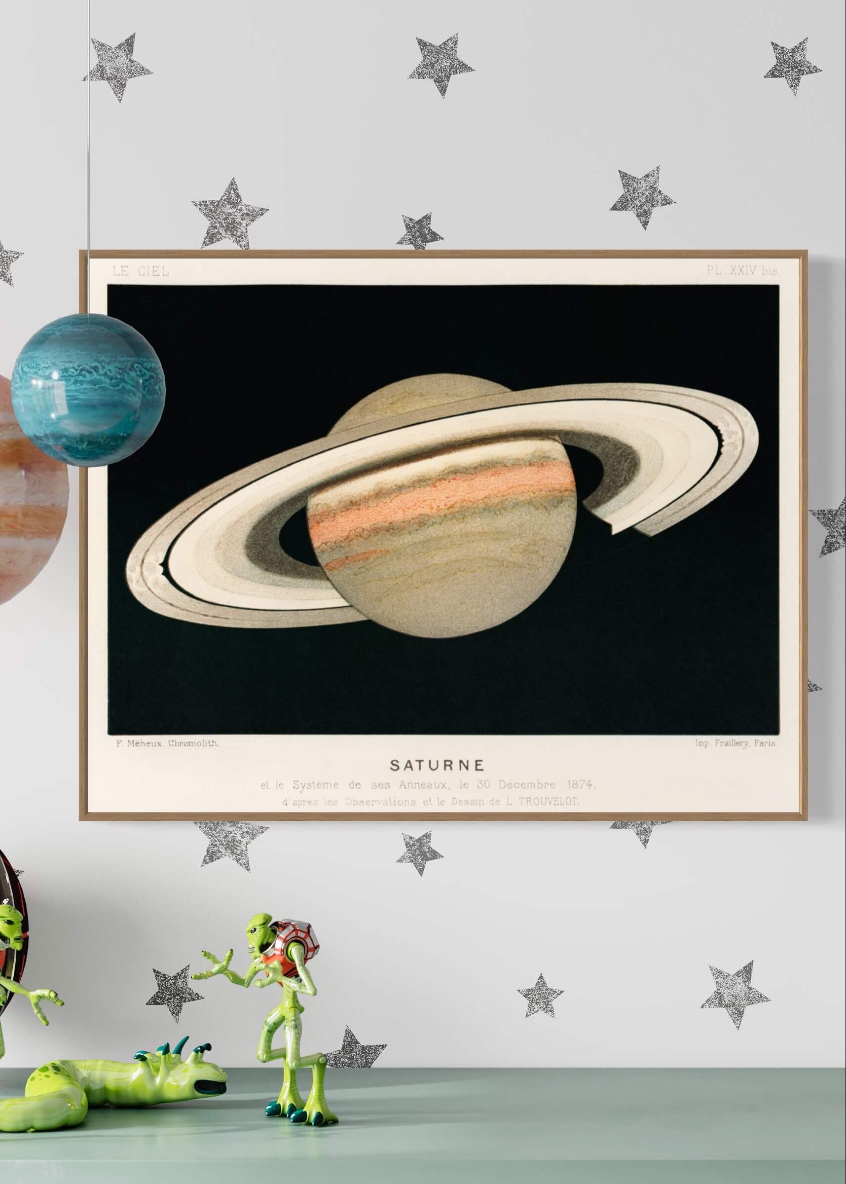 Litografi af Saturn