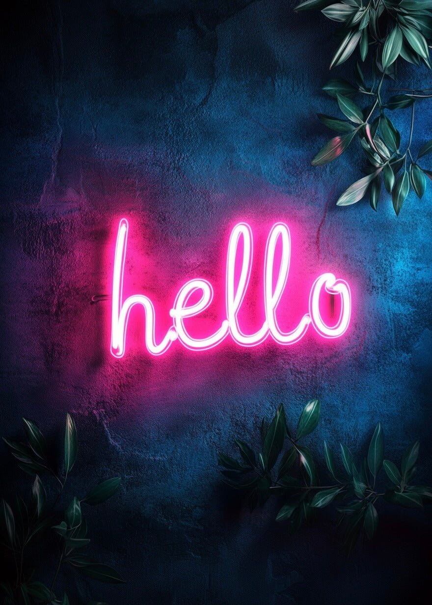 Neon hello