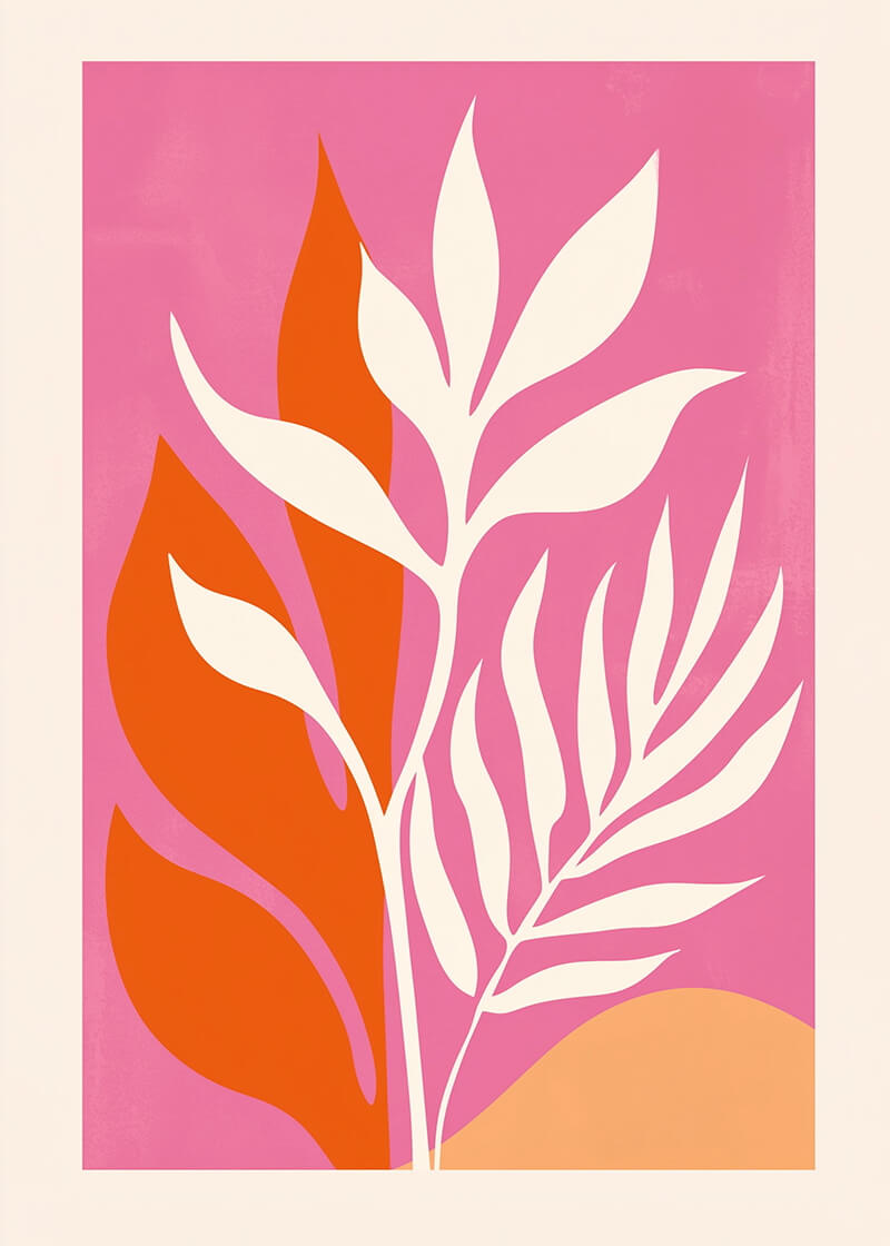 Pink Orange Floral