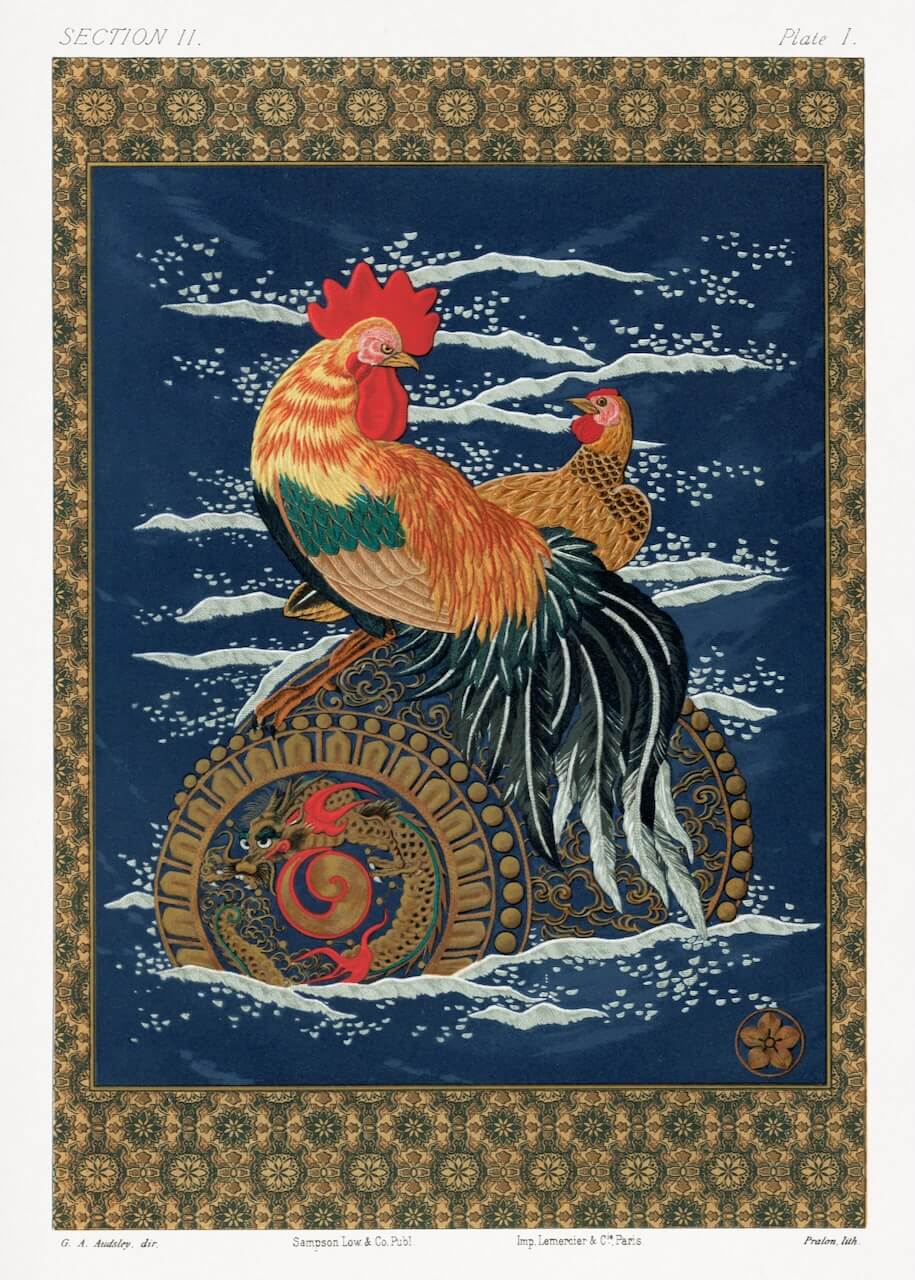 Rooster from the Ornamental Arts of Japan