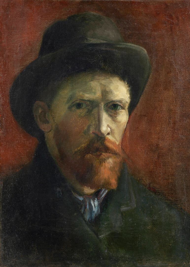 Self-Portrait with Dark Felt Hat (1886)