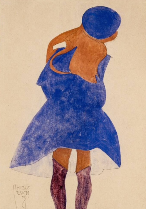 Standing Girl af Egon Schiele