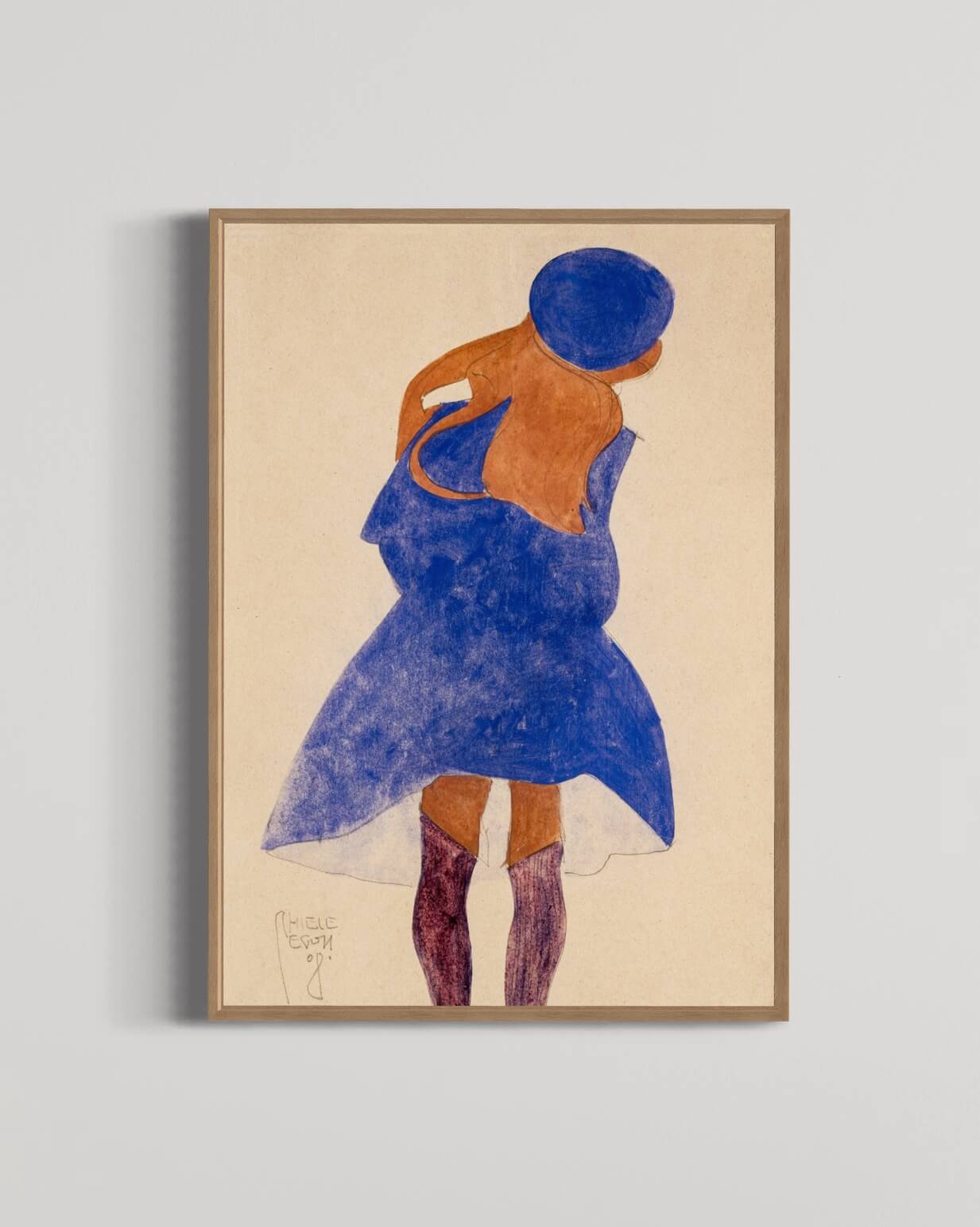 Standing Girl af Egon Schiele