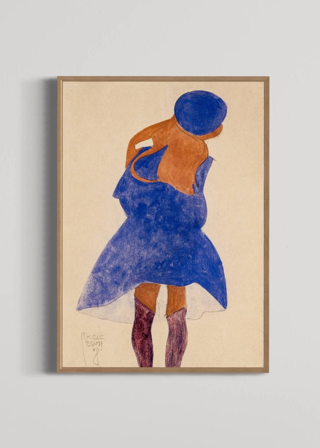 Standing Girl af Egon Schiele