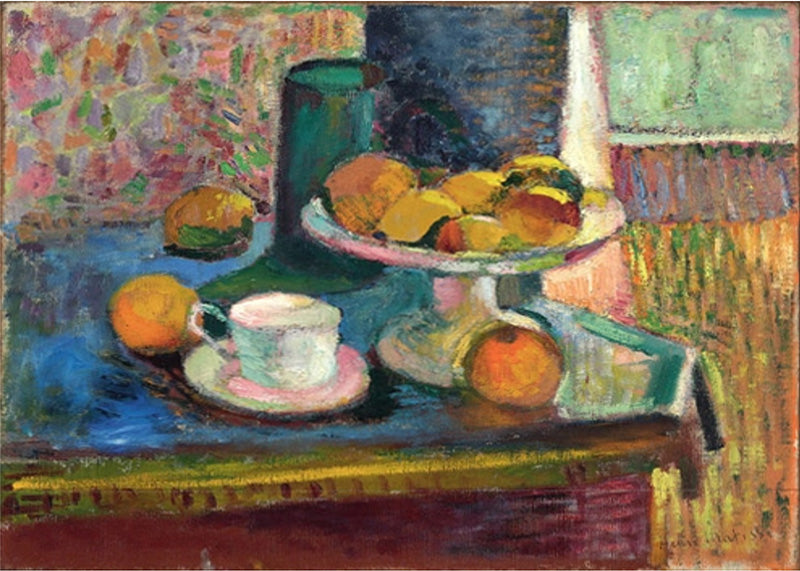 Still Life with Compote, Apples and Orange