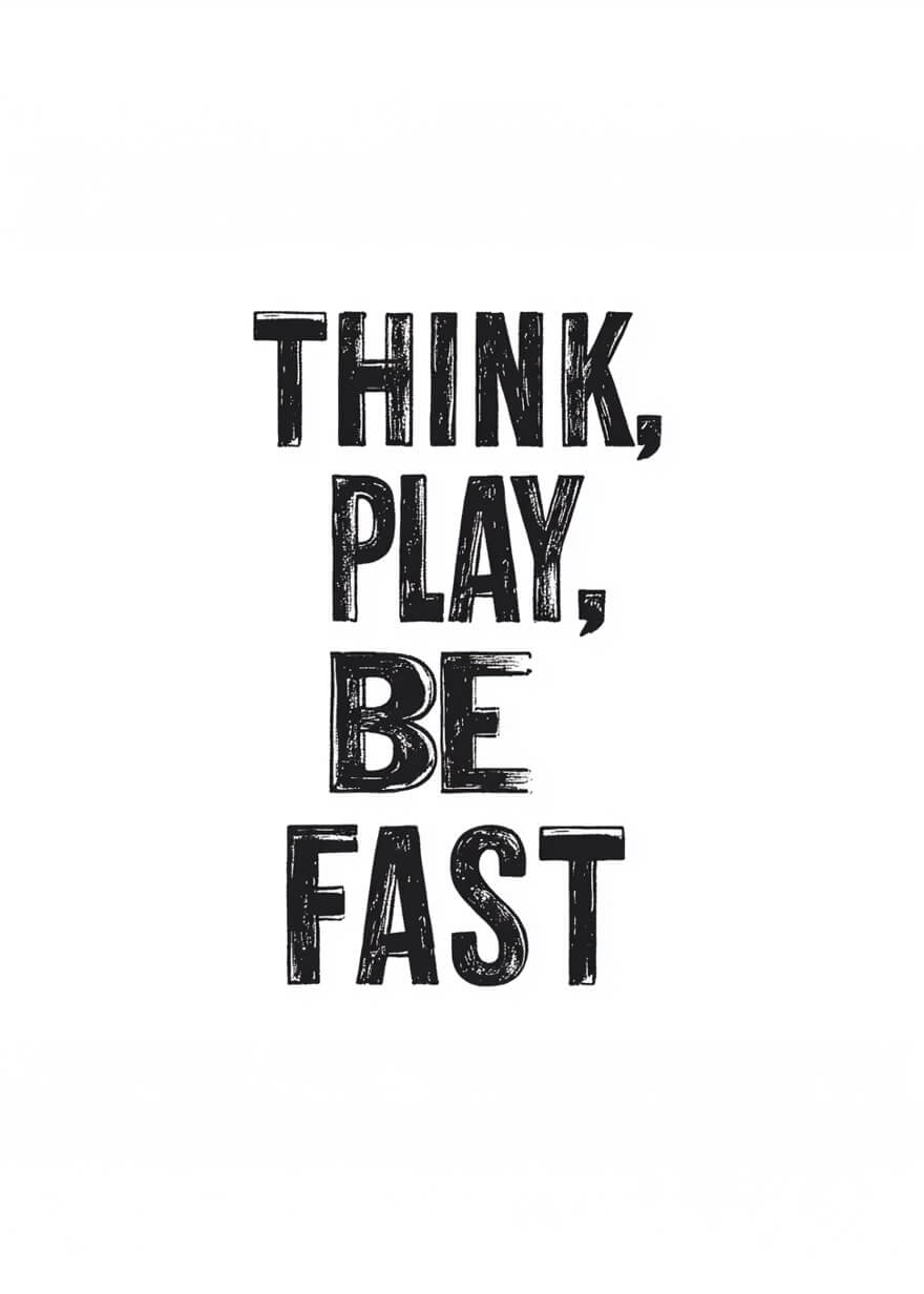 Think, Play, Be Fast