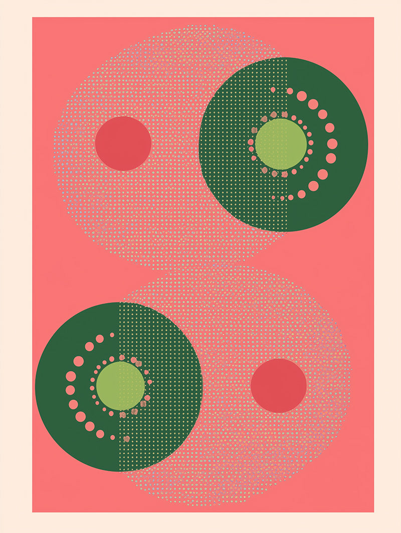 Påfugl & Grafisk Harmoni Billedvæg