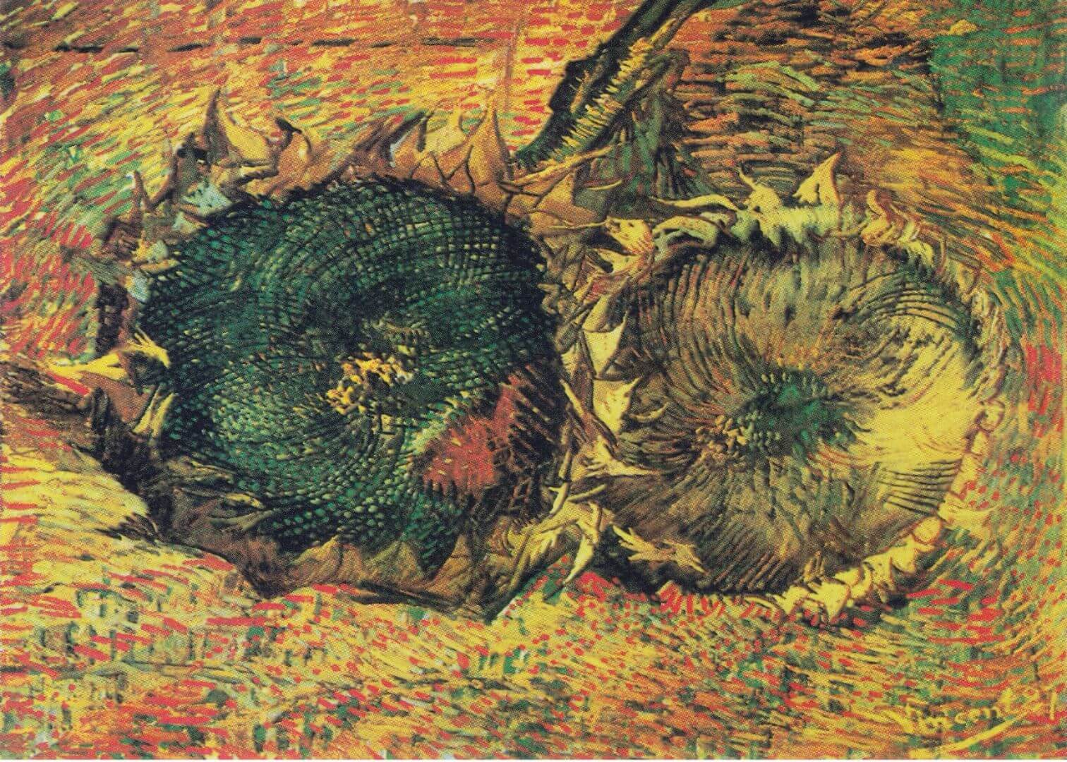 Two Cut Sunflowers (1887)