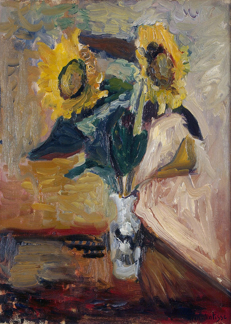 Vase of Sunflowers