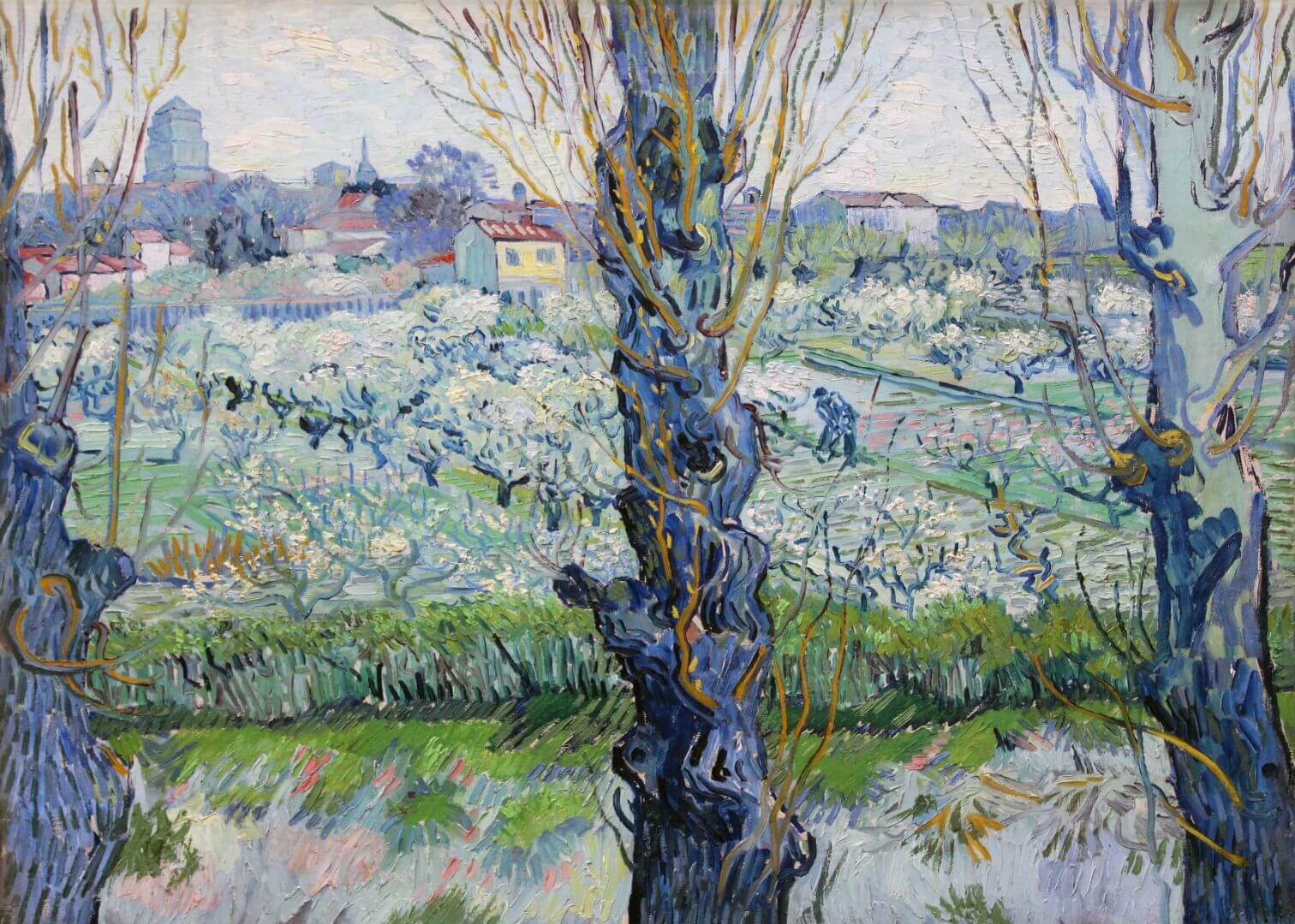 View of Arles, Flowering Orchards