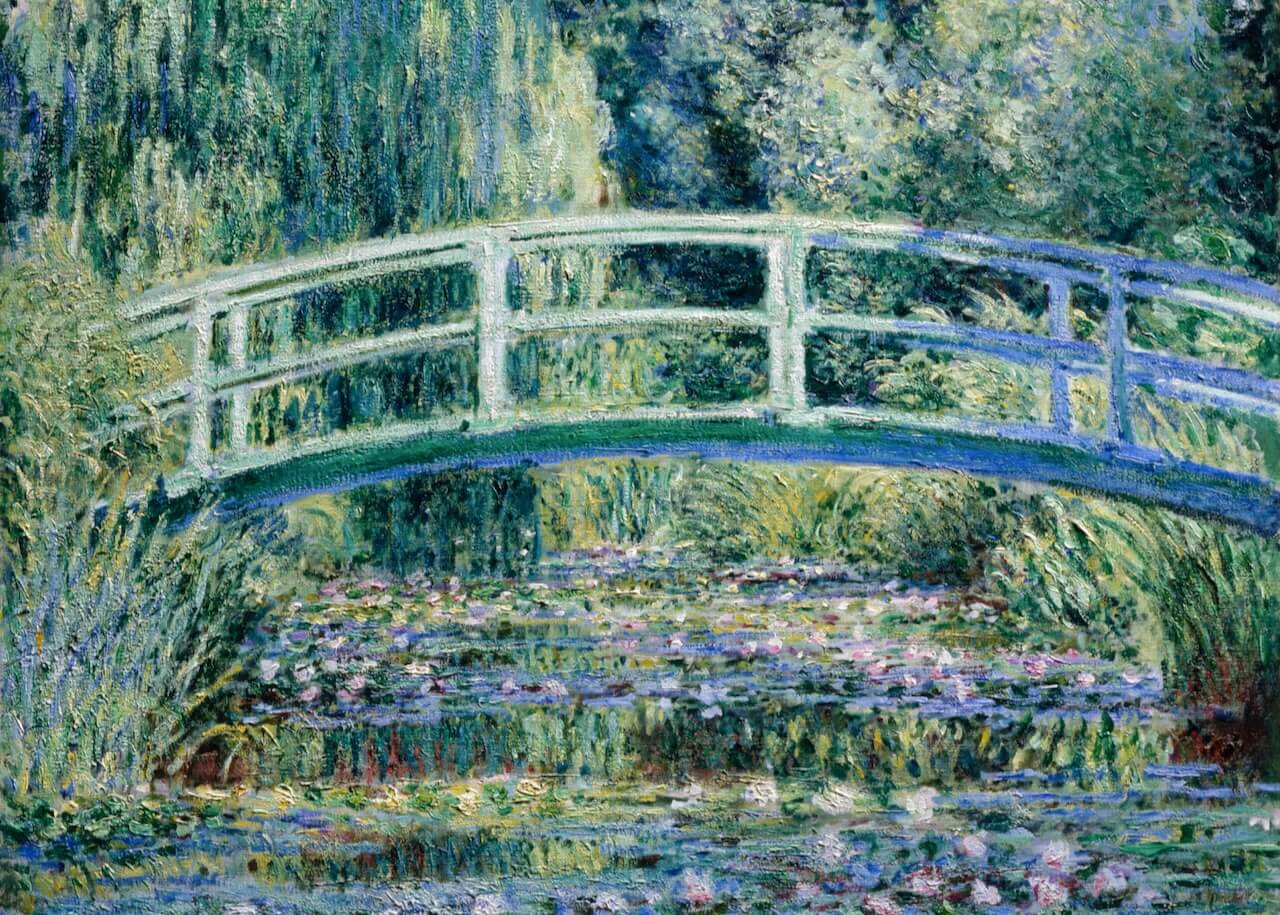 Water Lilies and Japanese Bridge