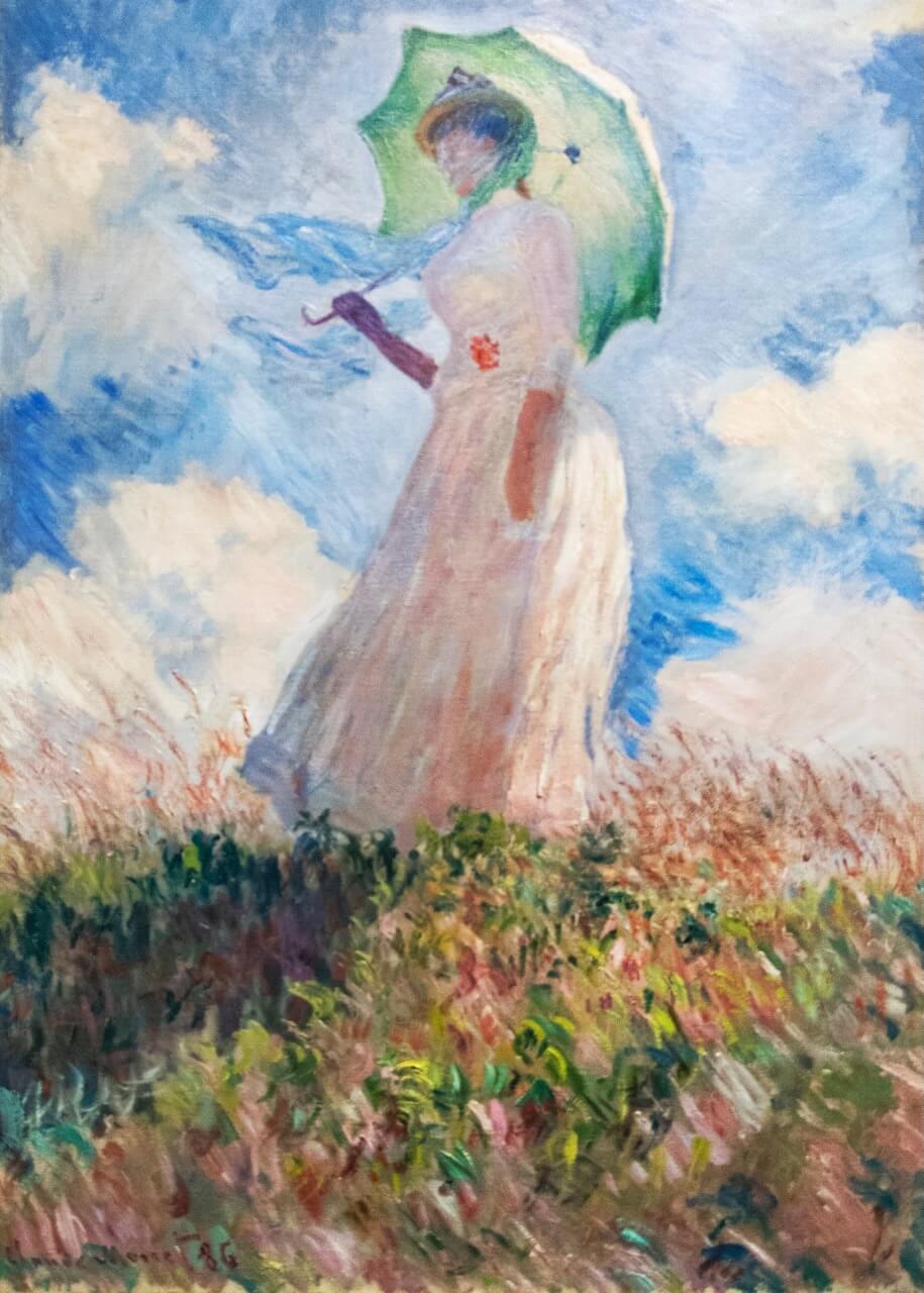 Woman with Parasol Turned to the Left