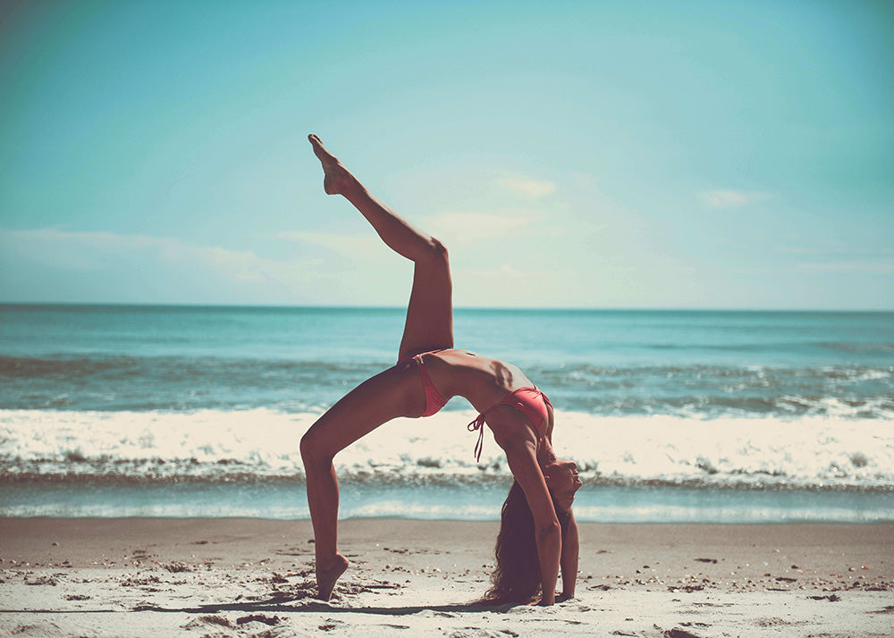 Yoga på stranden