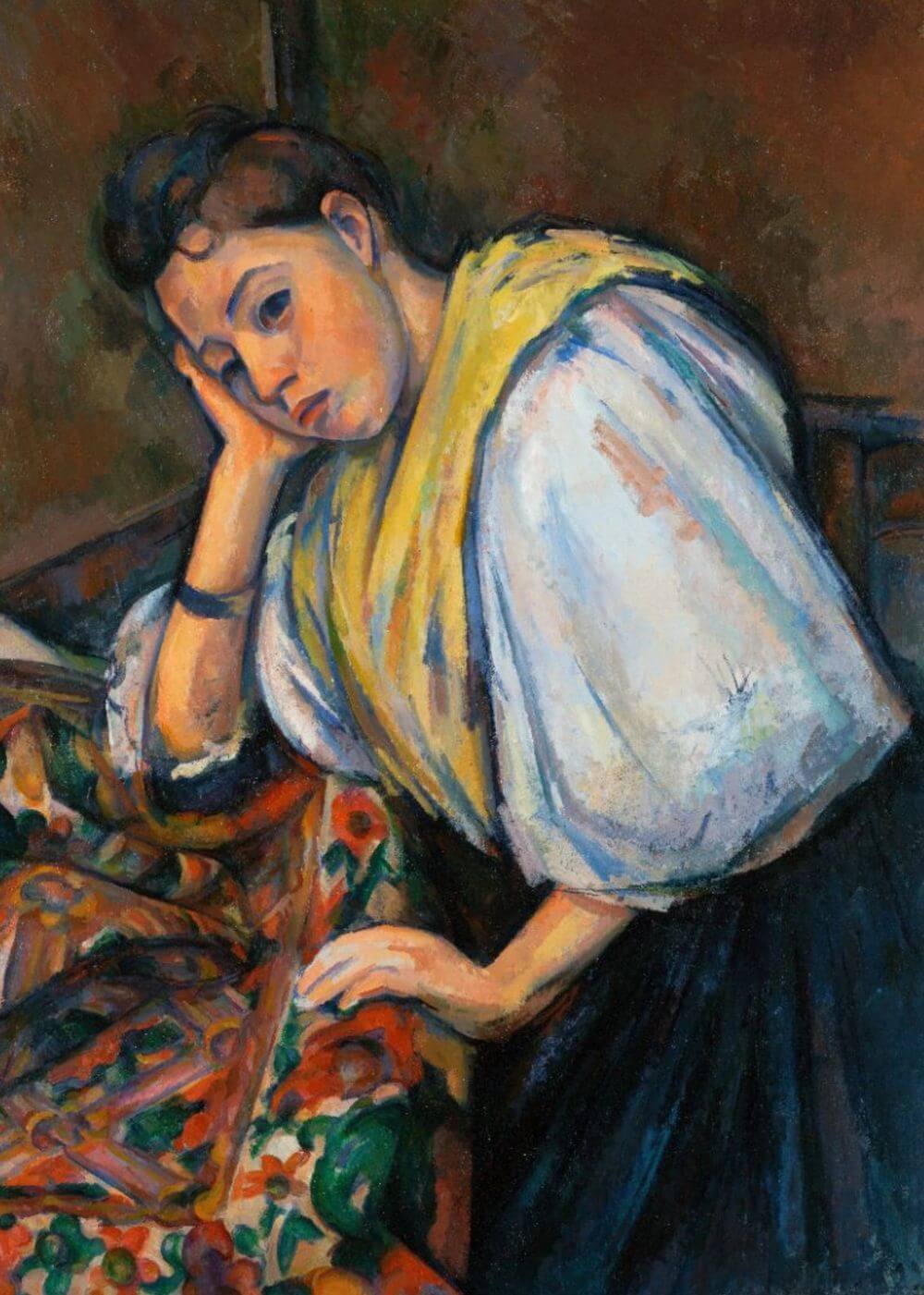 Young Italian Woman at a Table (ca. 1895â1900)